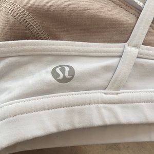 White Lululemon sports bra
